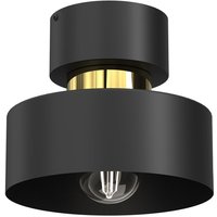 Stilvolle Deckenlampe in Schwarz Gold Ø20,5 cm E27 Loft von Luminex