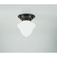 Stilvolle Deckenleuchte Antik Messing Glas Ø17 cm E27 von Berliner Messingleuchten