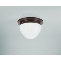 Stilvolle Deckenleuchte E27 Messing Antik Glas Ø20 cm von Berliner Messingleuchten