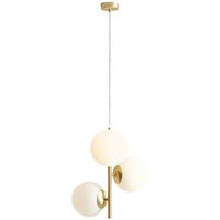 Stilvolle Hängelampe in Messing Weiß L:46 cm E27 elegant Stilvolle Hängelampe in Messing Weiß L:46 cm E27 elegant von ALDEX