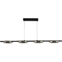 Stilvolle LED Hängeleuchte Metall Schwarz 3000 K Ringe von 121004