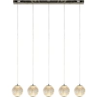 Stilvolle Pendelleuchte in Chrom Metall G9 100 cm lang von 121004