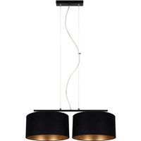 Stoff Hängelampe blendarm Schwarz Gold E27 70 cm lang Stoff Hängelampe blendarm Schwarz Gold E27 70 cm lang von Belis