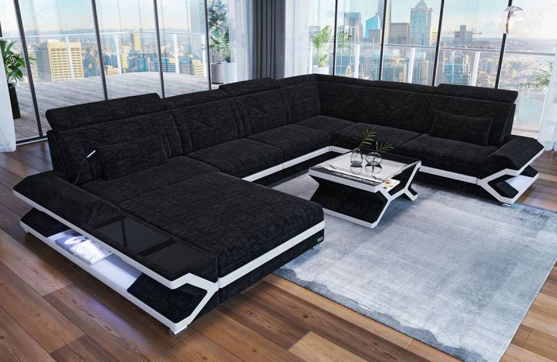 Stoff Wohnlandschaft Napoli XXL – Geräumig & Bequem