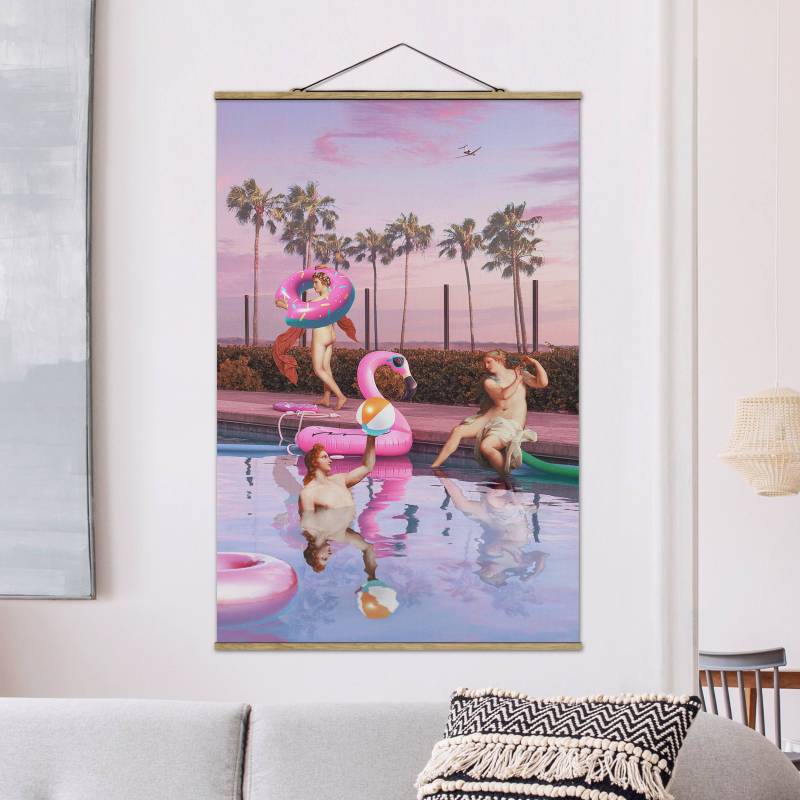 Stoffbild - Hochformat Pool Party