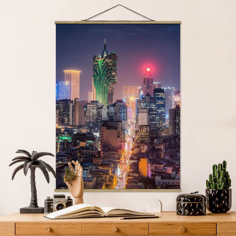 Stoffbild Nachtlichter von Macau