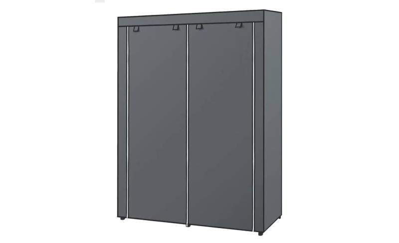 Stoffschrank   ¦ grau ¦ Maße (cm): B: 140 H: 174 Garderoben & Kleiderstangen > Garderobenschränke - Möbel Kraft