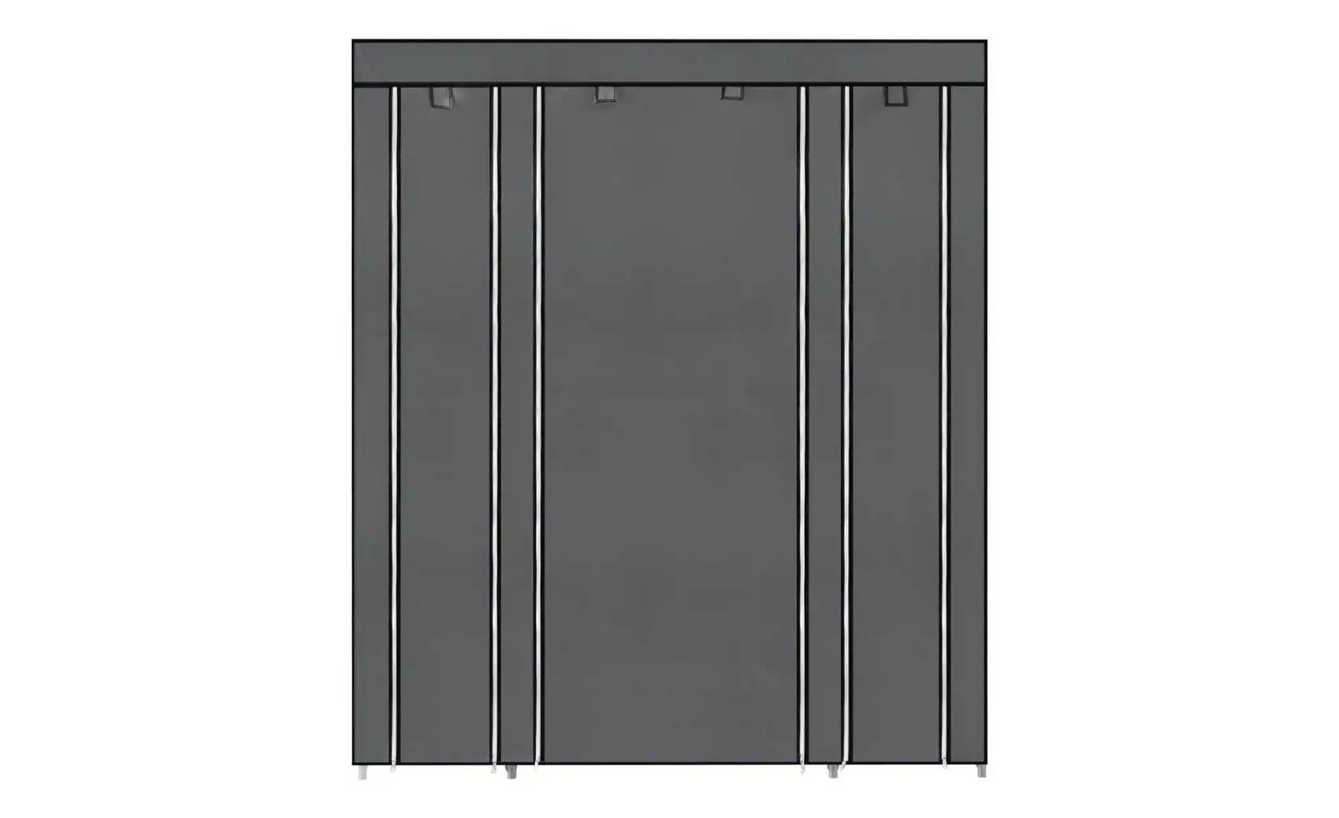 Stoffschrank   ¦ grau ¦ Maße (cm): B: 150 H: 175 Garderoben & Kleiderstangen > Garderobenschränke - Möbel Kraft