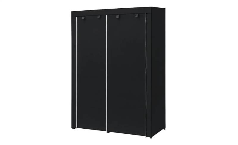 Stoffschrank   ¦ schwarz ¦ Maße (cm): B: 140 H: 174 Garderoben & Kleiderstangen > Garderobenschränke - Möbel Kraft