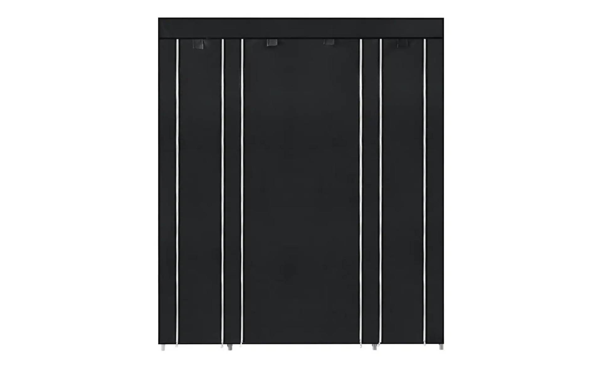Stoffschrank   ¦ schwarz ¦ Maße (cm): B: 150 H: 175 Garderoben & Kleiderstangen > Garderobenschränke - Möbel Kraft