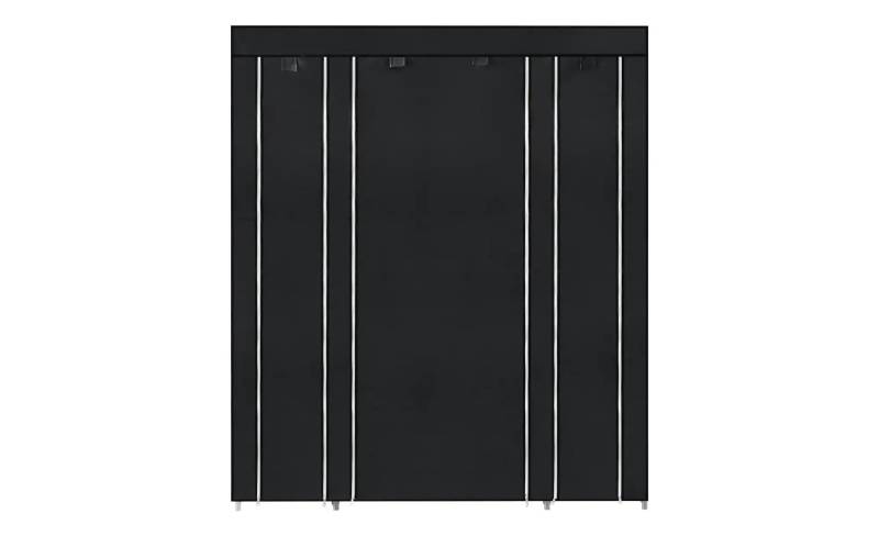 Stoffschrank   ¦ schwarz ¦ Maße (cm): B: 150 H: 175 Garderoben & Kleiderstangen > Garderobenschränke - Möbel Kraft