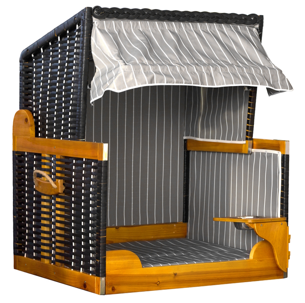 Strandkorb Hundestrandkorb PE Wacholder Anthracite 80x65x95 cm