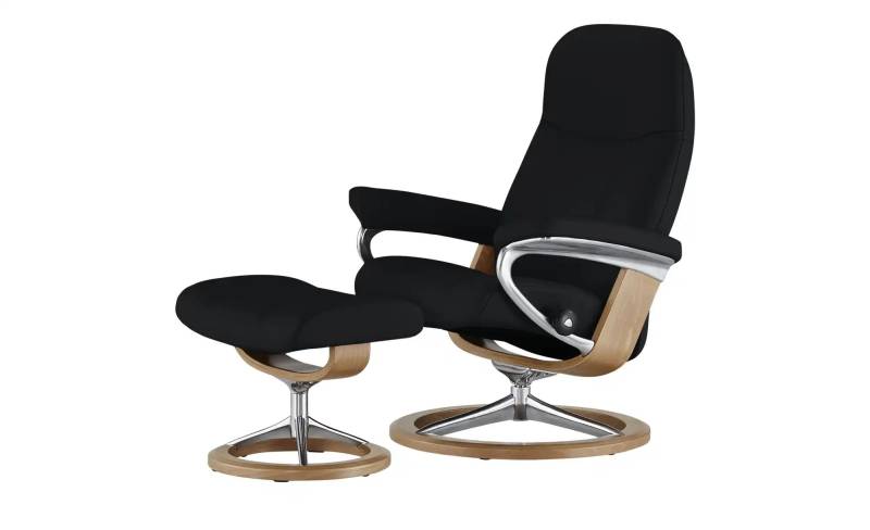 Stressless Relaxsessel mit Hocker Leder Consul  ¦ schwarz ¦ Maße (cm): B: 76 H: 100 T: 71.0 Polstermöbel > Sessel > Drehsessel - Möbel Kraft