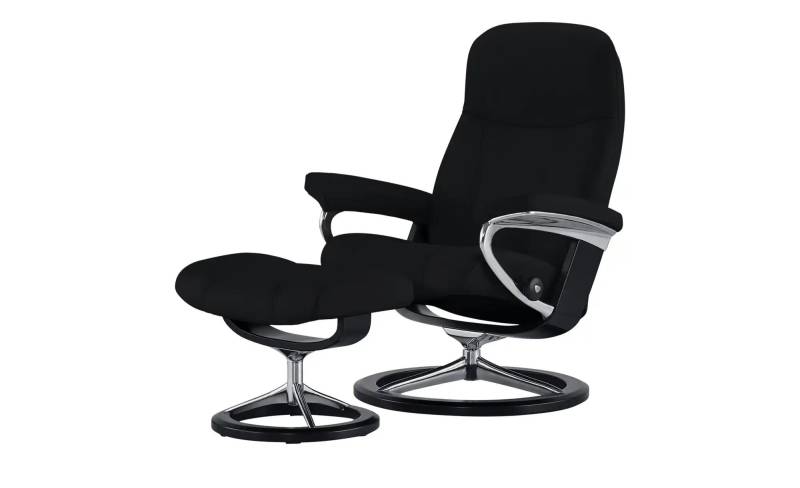 Stressless Relaxsessel mit Hocker Leder Consul  ¦ schwarz ¦ Maße (cm): B: 76 H: 100 T: 71.0 Polstermöbel > Sessel > Drehsessel - Möbel Kraft