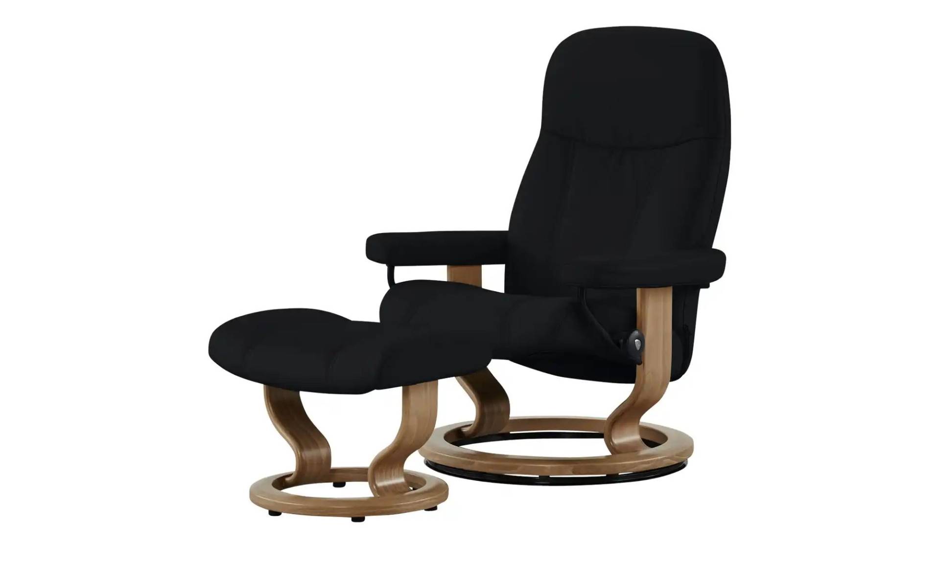 Stressless Relaxsessel mit Hocker Leder Consul  ¦ schwarz ¦ Maße (cm): B: 76 H: 100 T: 71.0 Polstermöbel > Sessel > Drehsessel - Möbel Kraft