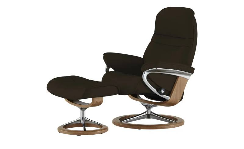Stressless Relaxsessel mit Hocker Leder Sunrise ¦ braun ¦ Maße (cm): B: 92 H: 105 T: 80.0 Polstermöbel > Sessel > Drehsessel - Möbel Kraft