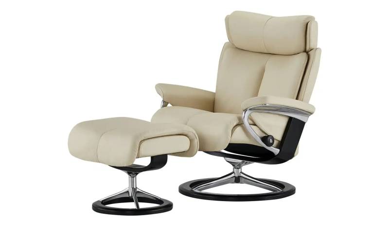 Stressless Relaxsessel mit Hocker Leder Magic ¦ creme ¦ Maße (cm): B: 82 H: 112 T: 78.0 Polstermöbel > Sessel > Drehsessel - Möbel Kraft