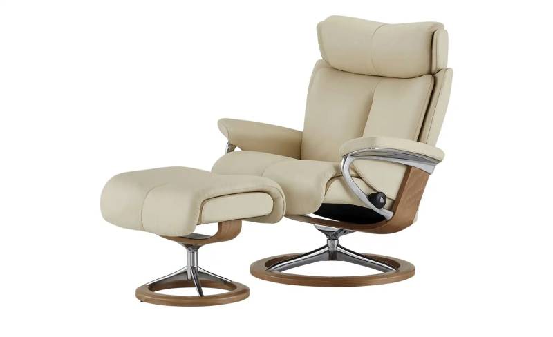 Stressless Relaxsessel mit Hocker Leder Magic ¦ creme ¦ Maße (cm): B: 82 H: 112 T: 78.0 Polstermöbel > Sessel > Drehsessel - Möbel Kraft