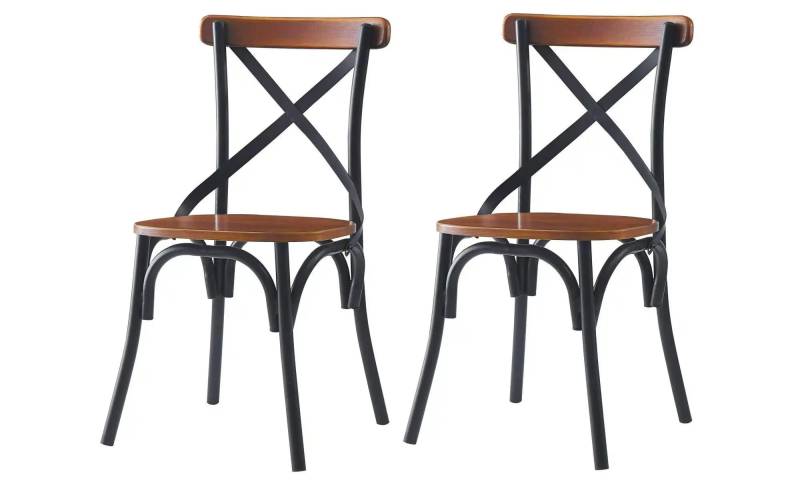 Stuhl 2er-Set  Howard ¦ braun ¦ Maße (cm): B: 46 H: 86 Stühle > Holzstühle - Höffner