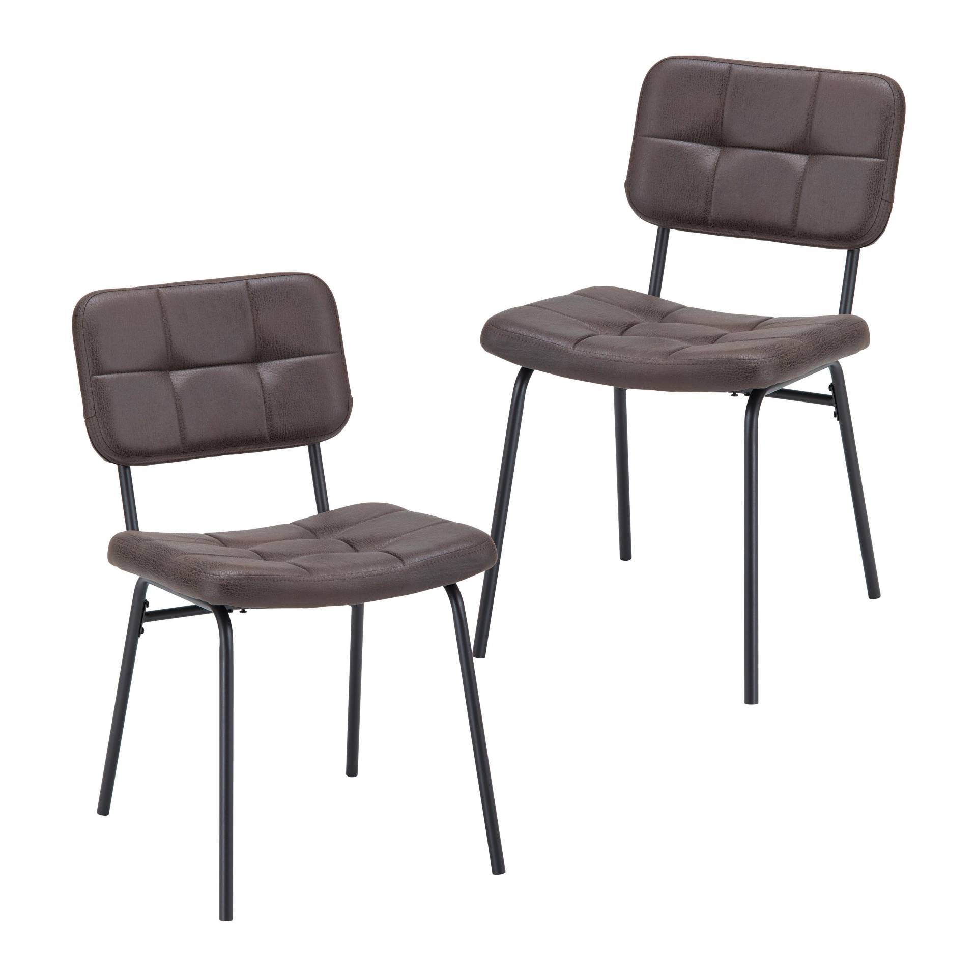Stuhl 2er-Set Valentin Taupe gepolstert Stuhl 2er-Set Valentin Taupe gepolstert