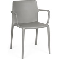 Stuhl Chloris 4er-Set mit Armlehne, Grau