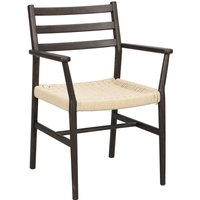 Stuhl Harlan mit Armlehne, Eiche Braun / Hellbeige
