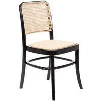 Stuhl LEGNO Rattan schwarz 49x45x83 cm 871363