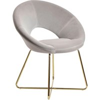 Stuhl beige gold Stoff Eisen B/H/T: ca. 57x83x60 cm von Wohnling