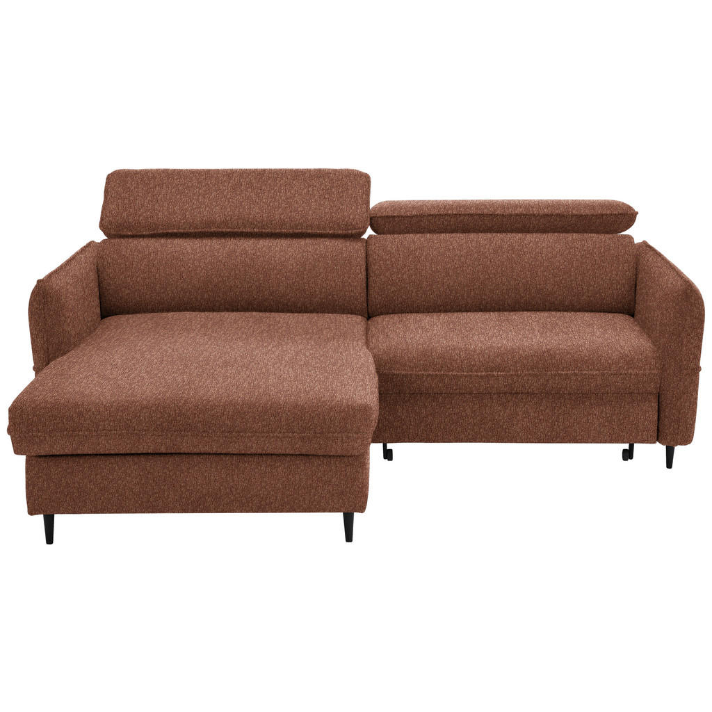 Stylife Ecksofa, Rost, Textil, Buche, Hartholz, 3-Sitzer, L-Form, links montierbar, rechts montierbar, 232x185 cm, Stoffauswahl, Hocker erhältlich, Rücken echt, Wohnzimmer, Sofas & Couches, Wohnlandschaften, Ecksofas von Stylife