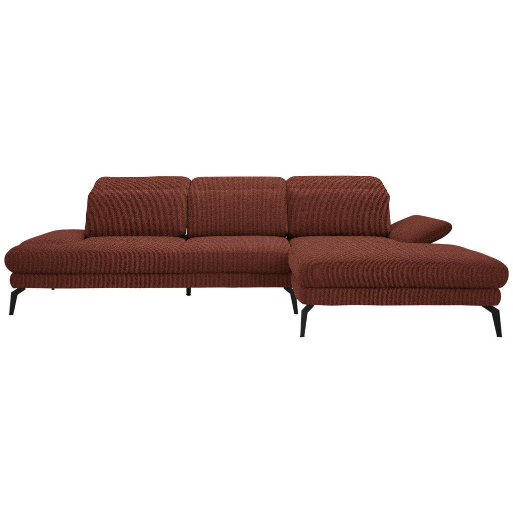 Stylife Ecksofa, Rost, Textil, 4-Sitzer, Ottomane rechts, L-Form, 289x180 cm, Stoffauswahl, seitenverkehrt erhältlich, Hocker Rücken echt, Wohnzimmer, Sofas & Couches, Wohnlandschaften, Ecksofas von Stylife