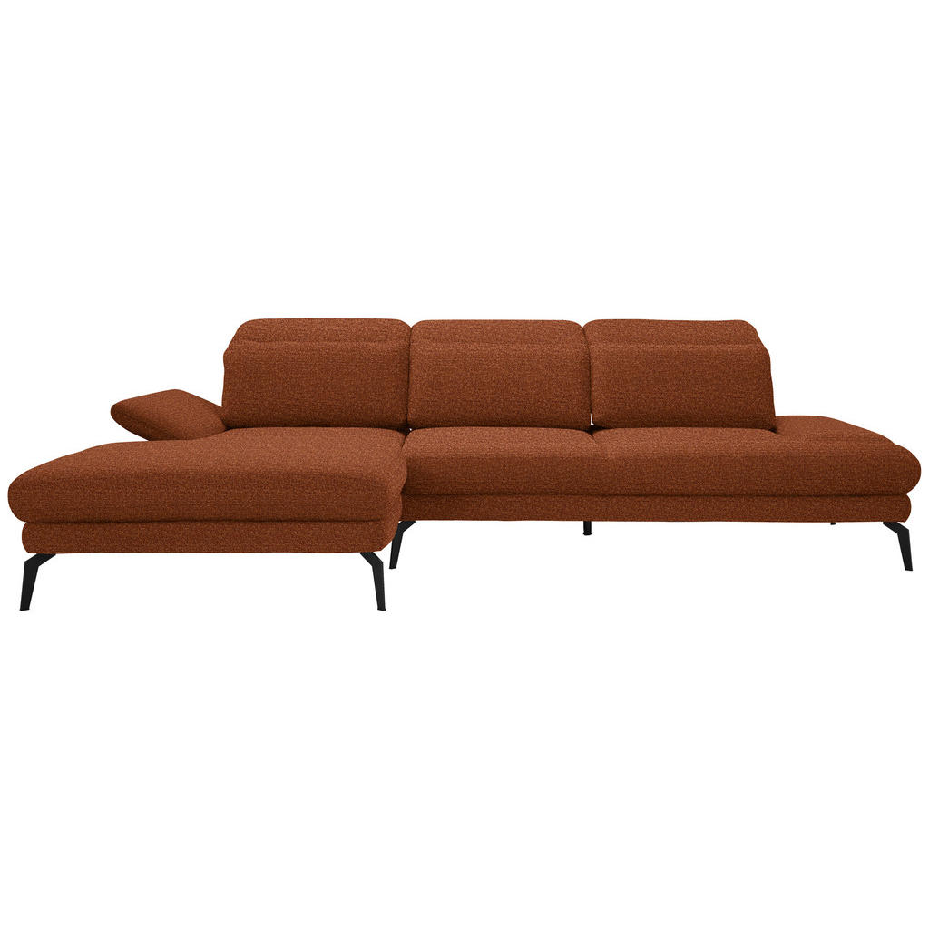 Stylife Ecksofa, Rost, Textil, 4-Sitzer, Ottomane links, L-Form, 289x180 cm, Stoffauswahl, seitenverkehrt erhältlich, Hocker Rücken echt, Wohnzimmer, Sofas & Couches, Wohnlandschaften, Ecksofas von Stylife