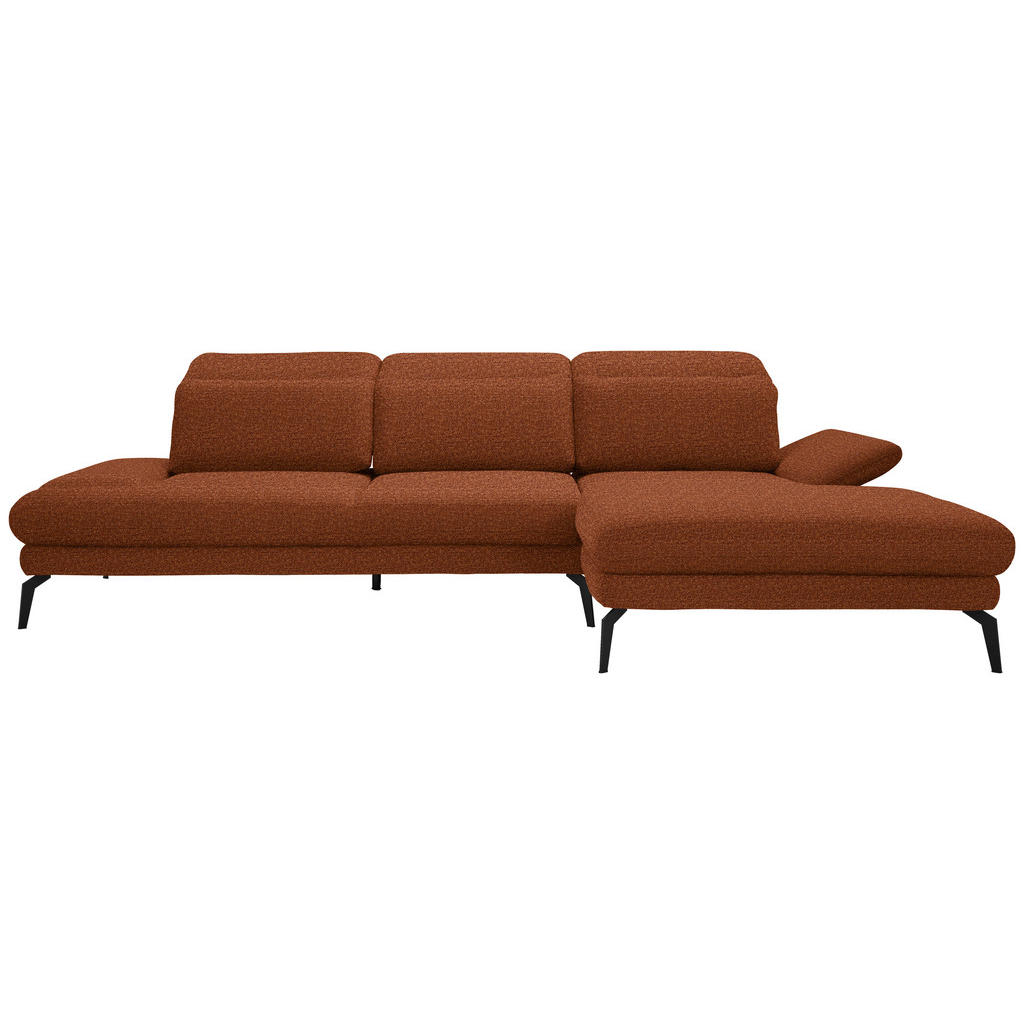 Stylife Ecksofa, Rost, Textil, 4-Sitzer, Ottomane rechts, L-Form, 289x180 cm, Stoffauswahl, seitenverkehrt erhältlich, Hocker Rücken echt, Wohnzimmer, Sofas & Couches, Wohnlandschaften, Ecksofas von Stylife
