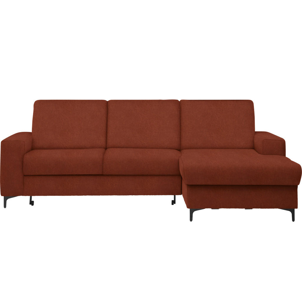 Stylife Ecksofa, Rost, Textil, 4-Sitzer, Ottomane rechts, L-Form, 247x167 cm, Typenauswahl, Stoffauswahl, seitenverkehrt erhältlich, Hocker Rücken echt, Wohnzimmer, Sofas & Couches, Wohnlandschaften, Ecksofas von Stylife