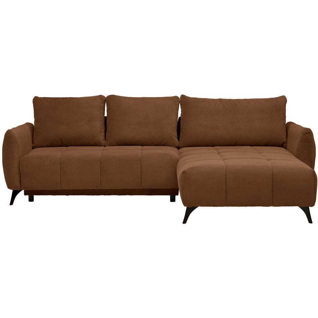 Stylife Ecksofa, Rost, Textil, 3-Sitzer, Füllung: Schaumstoffflocken, seitenverkehrt montierbar, L-Form, 287x197 cm, Handmade in Europe, Stoffauswahl, Hocker erhältlich, Rücken echt, Wohnzimmer, Sofas & Couches, Wohnlandschaften, Ecksofas von Stylife