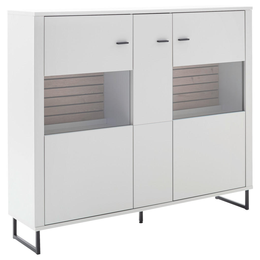 Stylife HIGHBOARD Weiß, Eiche