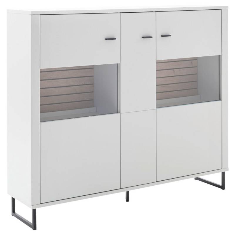 Stylife HIGHBOARD Weiß, Eiche
