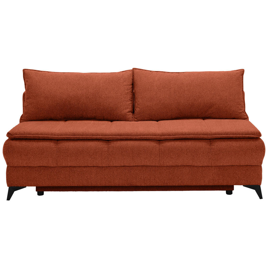 Stylife Schlafsofa Juliet, Rost, Textil, 3-Sitzer, Füllung: Silikon, Schaumstoffflocken, 197x95x92 cm, Wohnzimmer, Sofas & Couches, Schlafsofas, Schlafsofas mit Bettkasten von Stylife