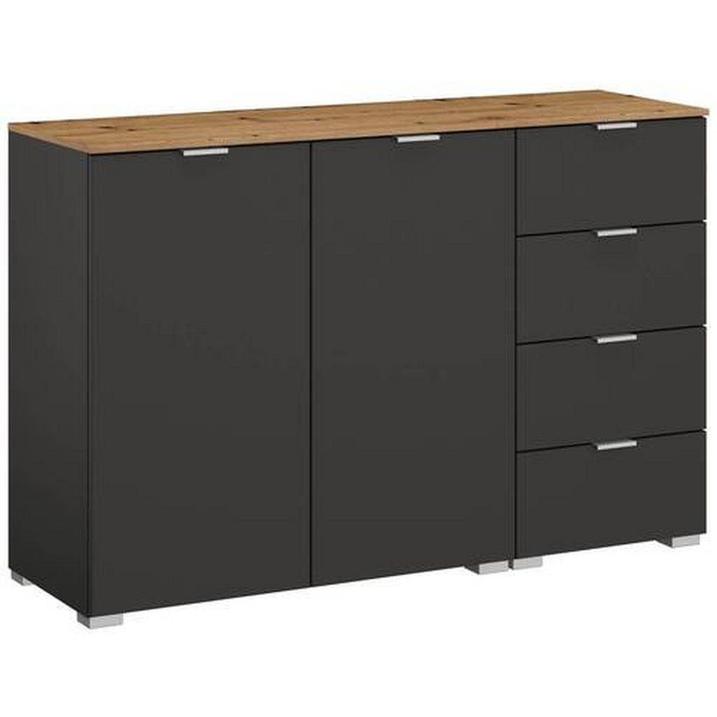 Stylife SIDEBOARD Graphit, Eiche Artisan