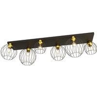 Stylische Deckenleuchte Metall Schwarz Gold E27 115 cm von Emibig