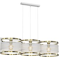 Stylische Hängelampe Metall Weiß Gold 92 cm lang Loft von Luminex