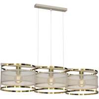 Stylische Hängelampe in Beige Gold 92 cm lang Loft von Luminex
