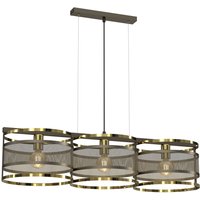 Stylische Hängelampe in Titanium Gold 92 cm lang Loft von Luminex