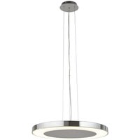 Stylische LED Pendelleuchte Metall Glas Ø50 cm in Chrom von 121004