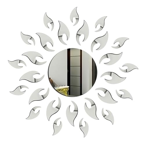 Sun Flower 1pcs Silber 3D Sonnenblume Spiegel Wandaufkleber,Selbstklebend Wand Aufkleber Acryl Wandtattoo Dekorativer Spiegel,Wandaufkleber Dekoration für Schlafzimmer Wohnzimmer Badezimmer Wanddeko Sun Flower 1pcs Silber 3D Sonnenblume Spiegel Wandaufkleber,Selbstklebend Wand Aufkleber Acryl Wandtattoo Dekorativer Spiegel,Wandaufkleber Dekoration für Schlafzimmer Wohnzimmer Badezimmer Wanddeko von Lahviuu