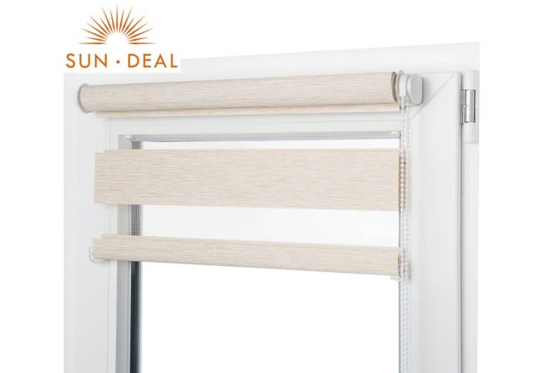 SunDeal® Doppelrollo auf Maß | bis zu 190cm Höhe und 140cm Breite möglich