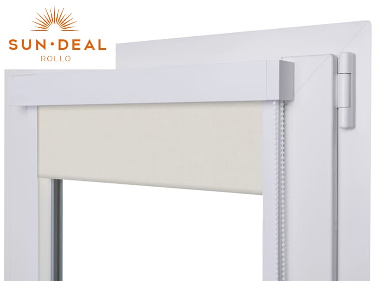 SunDeal® Verdunkelungsrollo mit Seitenführung auf Maß | bis zu 190cm Höhe und 140cm Breite möglich | günstige Alternative