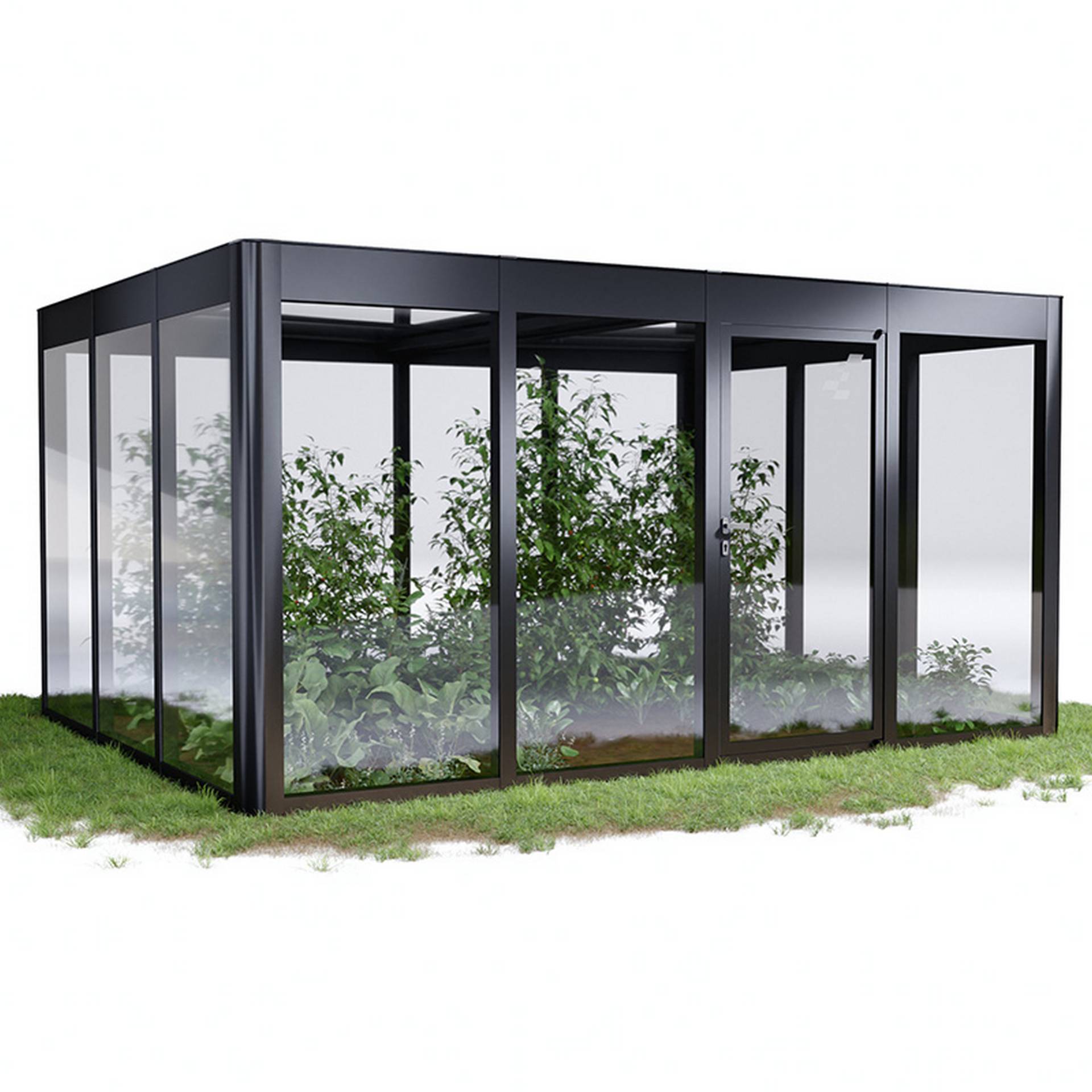 SunElements Gewächshaus 'SunGarden Infinity 4.3' 443 x 338 cm mit 6 mm Acrylglas anthrazit-metallic SunElements Gewächshaus 'SunGarden Infinity 4.3' 443 x 338 cm mit 6 mm Acrylglas anthrazit-metallic