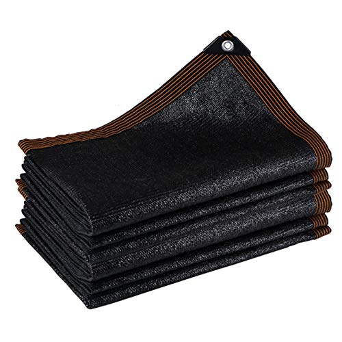 Sunblock Shade Cloth, Flat Needle Shade Net, Encryption Thick Sun Shade Cloth, Heat Insulation Ventilation, for Balcony Shelter, 21sizes AWSAD (Color : Black, Size : 4x10m)