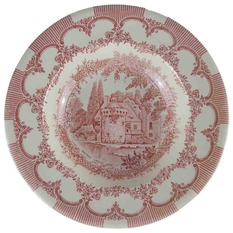 Suppenteller English Ironstone Tableware (EIT) EIT England Scotney Castle Kent Rot gebraucht - sehr gut