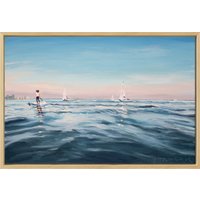 Susanne Wind: Bild 'Auf dem Wasser' (2021) (Original / Unikat), gerahmt